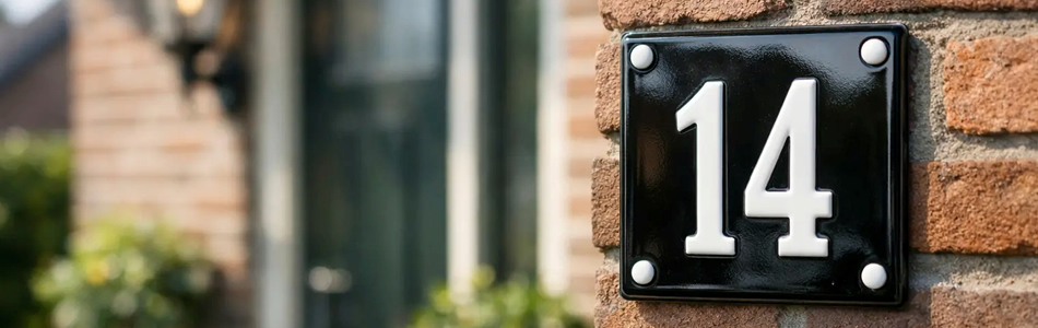 emaille huisnummers woning